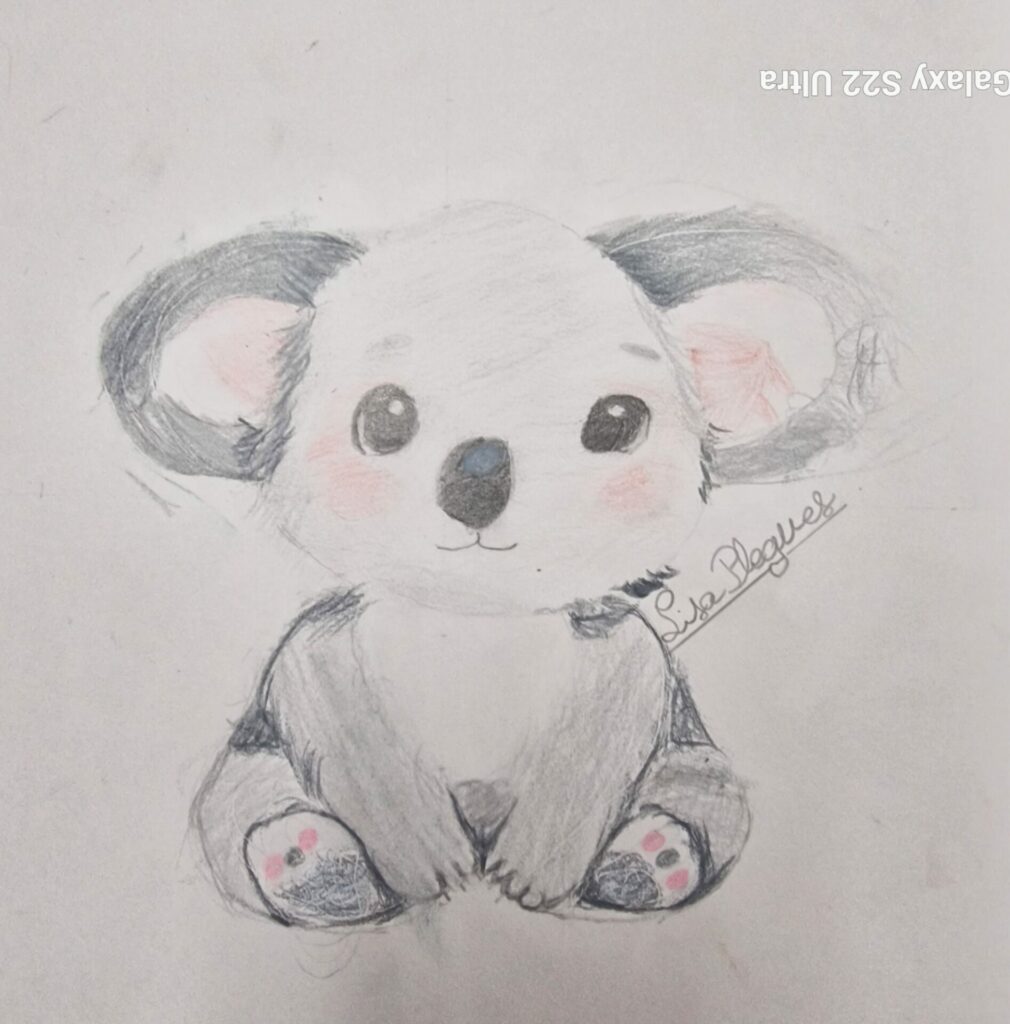 Dessin aux crayons de couleur Polychromos réalisé par un jeune élève à l'Atelier Carré d'Art's.